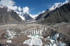 
Looking Up Younghusband Biango Glacier To Muztagh Tower From Baltoro Glacier
